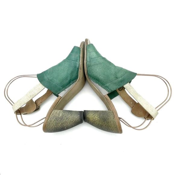 Miz Mooz Millicent Emerald Green Leather Slingback Sandals Size EU 41 US 9.5-10 - Picture 11 of 16